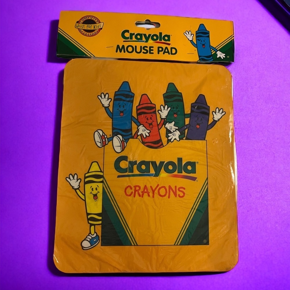 Vintage Crayola Crayon Mouse Pad New in Bag 9.5”x8”
